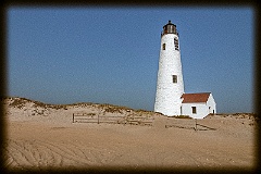 Great Point Light Tower During the Summer -Gritty Look